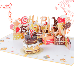 Tarjeta <span class=keywords><strong>de</strong></span> Felicitación 3D Winpsheng <span class=keywords><strong>de</strong></span> <span class=keywords><strong>Cumpleaños</strong></span> con Luces LED, Velas y Música, Diseño Pop-up <span class=keywords><strong>de</strong></span> Lujo - Product Image 1