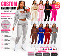 Ensemble 3 pièces d'hiver pour femme : survêtement en molleton épais avec gilet court à capuche et pantalon de jogging – Collection Automne 2026