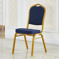 Chaises de banquet de luxe en gros avec coussins moelleux et dossier ergonomique, design empilable, pieds en métal robustes pour événements