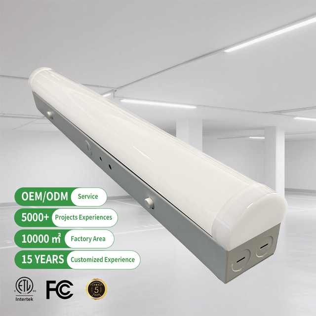 Factory Directly LED Industrial Batten Strip Lighting 8Ft 4Ft 2Ft Linear LED Batten Tube Lights with DLC ETL