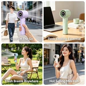 New Class A Mini Hand <b>Fan</b> Hotel <b>Portable</b> <b>Fan</b> With Light Car Custom Hand <b>Fan</b> - Product Image 1