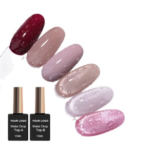 Top Coat Gel Polish Professionale Temperato UV LED Anti-Ingiallimento Rapido 3D Effetto Goccia d'Acqua 15ml per Unghie - Product Image 3