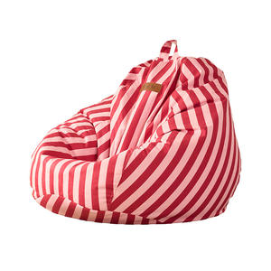 Sofá Puff a Rayas Color Fucsia con Funda Extraíble, Suave y Cómodo para Niños y Adultos, Uso Interior y Exterior - Product Image 5