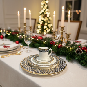Juego de 8 Platos de Porcelana Fina, Elegantes y Duraderos, para Bodas, Restaurantes y Fiestas, Aptos para Lavavajillas - Product Image 1