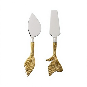 Ensemble de couteaux à fromage en acier inoxydable, or et noir, épandeur, coupe-fromage, trancheuse, ustensiles de cuisine durables, outils de service pour le fromage à la maison - Product Image 4