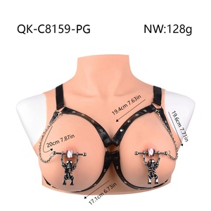 QKKQ Metal Nipple <b>Clamps</b> Skull Pendant BDSM Sexy Bondage Nipple Pendant Breast <b>Clamps</b> Breast <b>Clips</b> Bondage Belt Sex Toys - Product Image 4