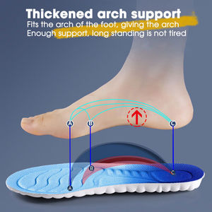 Semelles universelles 4D pour hommes et femmes, inserts confortables, haute élasticité, absorption des chocs, anti-transpiration, pour chaussures - Product Image 4