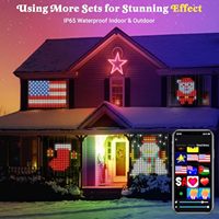Smart RGB Fantasy LED Rideau Lumineux Guirlande Personnalisable Texte Motif DIY Dot Control Fil de Cuir pour la Décoration de Noël IP65 Rated