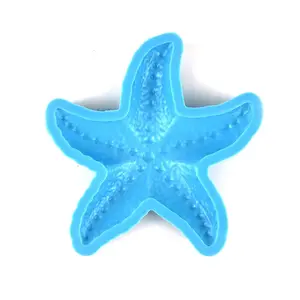 Semi solid sea star drop glue mold DIY ocean series ornaments semi solid sea star shell silicone mold