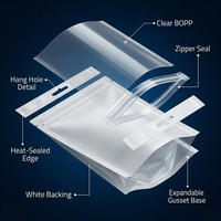 White Zip Lock Plastic Bag Phone Case Packages Wholesale Transparent Self-Sealing Bag Data Cable Packaging with Hole
