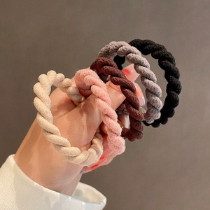 Thickened High Elasticity Hair Tie Ponytail Fabric Solid Color Daily Use Yiwu Women's <b>Accessories</b> - Product Image 1