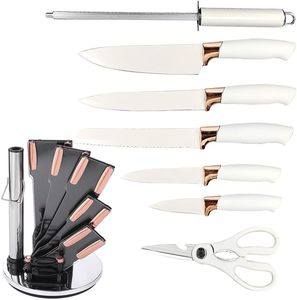 Nuevo diseño profesional 9 piezas de acero inoxidable cuchillos de cocina Chef Block juegos de cuchillos con soporte de acrílico - Product Image 2