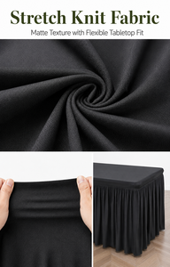 Mantel Redondo de Spandex Resistente a las Arrugas con Logotipo Personalizado y Falda Fruncida para Proyectos de Banquetes en Hoteles - Product Image 4