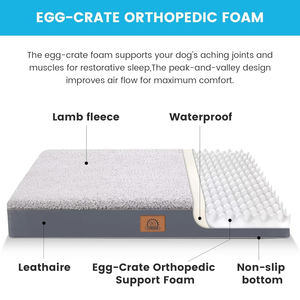 आर्थोपेडिक शीतलन स्मृति फोम कुत्ते बिस्तर वाटरप्रूफ मध्यम फोम सोफे हटाने योग्य कवर पालतू बिस्तर के साथ - Product Image 5