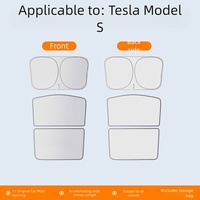 Ensemble de couverture de pare-soleil de voiture isolant thermique pliable pour Tesla modèle 3 S X Y Panorama toit ouvrant visière pare-soleil ensemble ajustement personnalisé facile