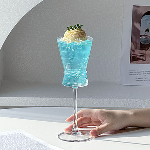 Verre à <span class=keywords><strong>pied</strong></span> haut en verre transparent, design simple et créatif, pour <span class=keywords><strong>vin</strong></span> rouge et champagne, usage domestique - Product Image 2