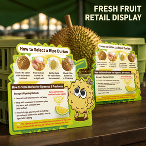 Carte d'information personnalisée pour sélection <span class=keywords><strong>de</strong></span> durians, carte en papier découpée, fabricant OEM ODM - Product Image 2