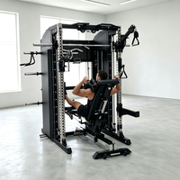 Ultimate Smith Machine Functional Trainer Power Rack avec barre de traction multi-positions et barre de lat pulldown pour club de musculation