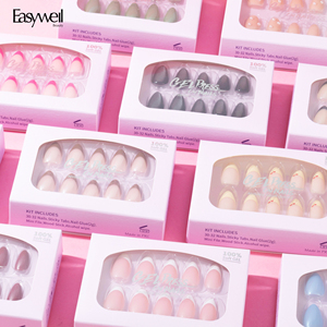 <span class=keywords><strong>Uñas</strong></span> Acrílicas de Lujo Personalizadas, 30 Piezas, con Logotipo, Caja de Empaque de Diseño, <span class=keywords><strong>Uñas</strong></span> de Gel Suave - Product Image 1