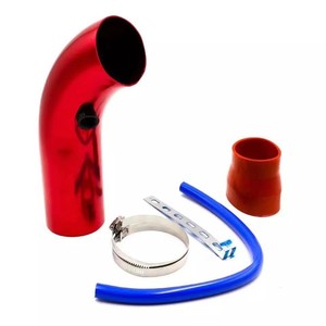 Kit de tubo de admisión de aire de aluminio, color rojo y azul, ajuste universal para modificación y mejora de automóviles - Product Image 1