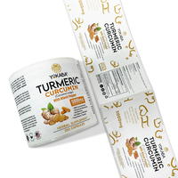Étiquettes en vinyle pvc avec logo imprimé personnalisé rouleaux carrés étiquettes autocollants pour bouteilles de soins de santé alimentaires