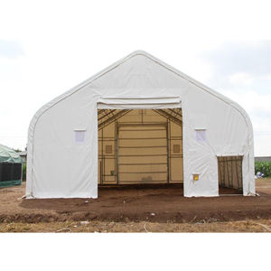 Tente portable à double structure en acier avec couverture en PVC, abri de stockage extérieur imperméable, garage métallique pour véhicules et équipements - Product Image 2