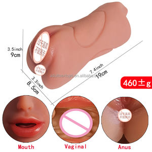 3 in 1 erkek Masturbators gerçekçi cep kedi çift uçlu erkekler seks oyuncak ağız vajina & anüs Masturbadores - Product Image 4