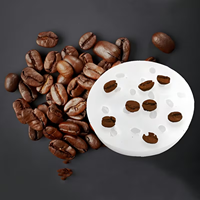 Silikonformen in Form von realistischen Kaffeebohnen, Duftkerzen, DIY-Basteldekoration, Formen, Kuchendekoration, Formen, Fondantformen