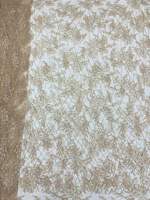 Tissu en dentelle à fleurs 3D, perles et sequins, maille pour robe de mariée, plusieurs couleurs, grand stock, expédition rapide