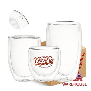 Vasos de Vidrio Transparentes Resistentes al Calor de Borosilicato de 8oz, 12oz y 15oz para Cappuccino, Latte y Vino, Ideales para Decoración con Brillo y Envolturas UV DTF - Product Image 1