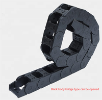 Chaîne de guidage en nylon pour machine-outil H25 * 57 H25 * 77, chaîne à fentes renforcée, pont en plastique, guide-câble flexible