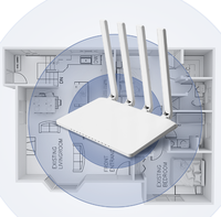 Enrutador Wifi 4G5G Router XPON ONU AC1200 Inalámbrico XPON ONT P24 4GE + 1FXS + Equipo de fibra óptica WiFi de doble banda Piezas de Telecomunicaciones