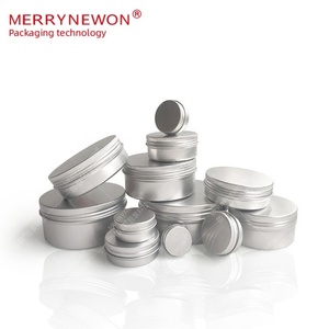 Contenants rechargeables en aluminium, boîte cosmétique vide argentée, pot à vis, boîte de voyage portable, boîte d'emballage, pots pour crème de maquillage et baume à lèvres - Product Image 1