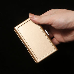 Erliao bền chống nghiền kim loại mỏng trường hợp thuốc lá-xách tay, đ<span class=keywords><strong>a</strong></span> màu (Bạc/Vàng/Đen) để lưu trữ an toàn - Product Image 6