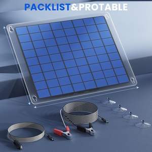 Chargeur solaire portable Db 12V PWM avec ports USB et DC pour l'entretien des batteries de voiture et de bateau - Product Image 6