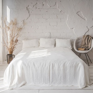 French Luxury Flax Linen Flat <b>Sheet</b> Set Skin-Friendly Custom <b>King</b> <b>Size</b> Organic Quality Printed Bedding for Hotels Bedrooms - Product Image 4