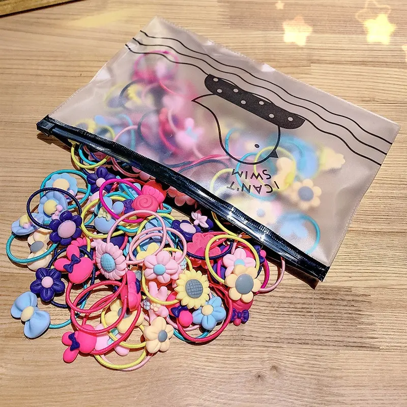 Baby Flower Rubber Band Children's hair accessories Color cute Hair Ties