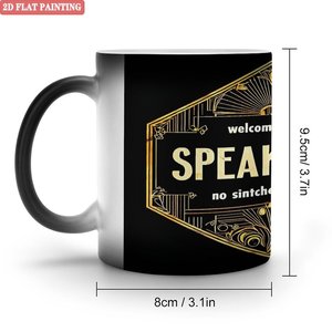 Magic Color Changing <b>Ceramic</b> Mug 11oz Frosted Black Heat Sensitive Home Kitchen <b>Cup</b> - Product Image 1