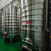 Réservoir de fermentation conique à double paroi en acier inoxydable SUS304 5HL 4BBL avec manway supérieur et enveloppe glycolique