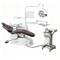 Unité dentaire de luxe complète et portable avec turbine, compresseur d'air et accessoires pour clinique dentaire