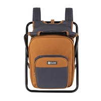 Sac à dos de pique-nique isotherme TAWA pour 4 personnes, avec fonction chaise, grand compartiment alimentaire, poche avant, design pliable, fermeture éclair