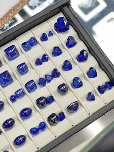 Vendita in fabbrica zaffiro ovale in zaffiro coltivato in laboratorio per la creazione di gioielli blu reale con metodo blu trainato colore naturale - Product Image 4