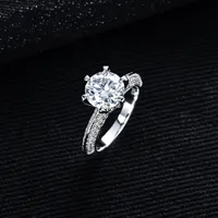 MUSHAN Luxus-Schmuck 925 Sterling Silber Ringband für Damen GRA-Zertifizierter Moissanit Diamant Smaragd D-Farbe Ringe Feiner Schmuck