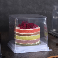 Contenants à gâteaux en plastique transparent jetables personnalisés, emballage blister pour pain, sushis, desserts, mini-gâteaux, épaisseur personnalisée