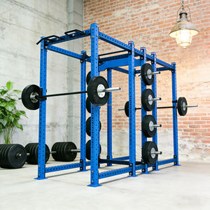 Système de rack à squats modulaire double face - Système de rack à squats extensible avec barre de traction texturée - Conception de salle de sport adaptée à l'avenir - Product Image 1