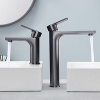 Robinets d'eau de lavabo en laiton robinets de salle de bains et robinet en acier inoxydable monotrou sus304 robinet de luxe noir ou or