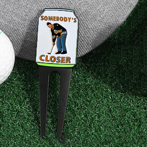 カスタムロゴ ゴルフディボット修理ツール ハッピーギルモア カスタム 面白い亜鉛合金ボールマーカー 新デザイン ゴルフ用品 - Product Image 2