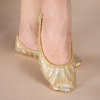 Chaussures plates pliables pour femmes, chaussures de danse du ventre, pantoufles pliables pour l'intérieur, chaussures de danse du ventre et de ballet pour filles et femmes