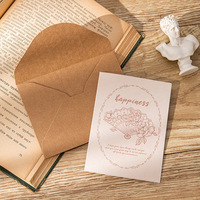 Carte postale écologique en carton, design artistique rétro pour la Saint-Valentin, cadeaux d'anniversaire, expression de gratitude, enseignants, étudiants