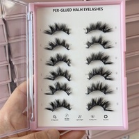 Faux Cils Naturels Effet 3D Auto-Adhésifs Multi-Lots Légers à Porter au Quotidien, Bandes Complètes Pré-Collées